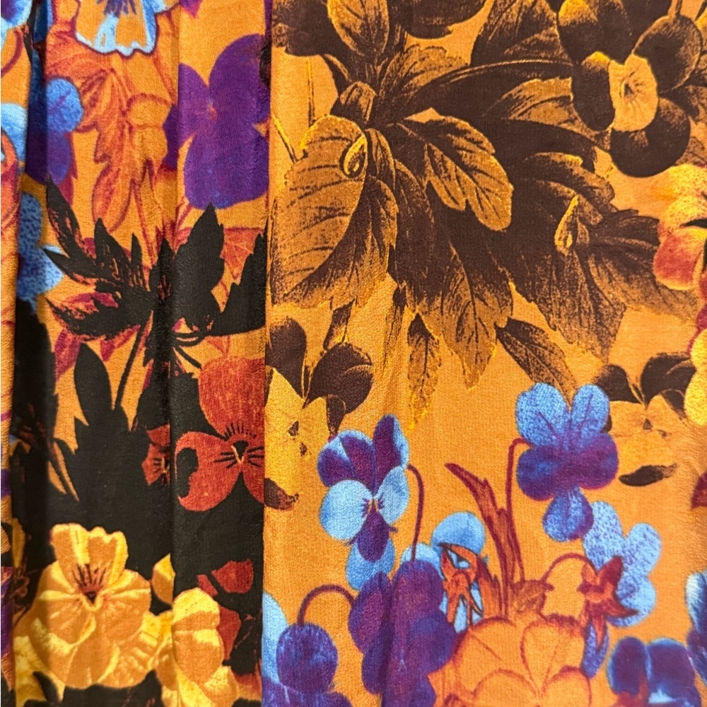 Maeve Anthropologie Pintura Silk Mini Shift Dress Medium Brown Motif - Picture 7 of 10